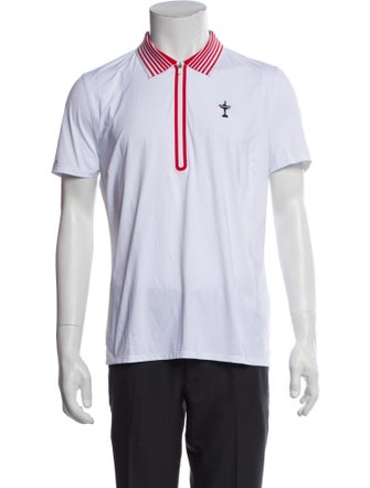 G/Fore Striped Collar Polo Shirt
