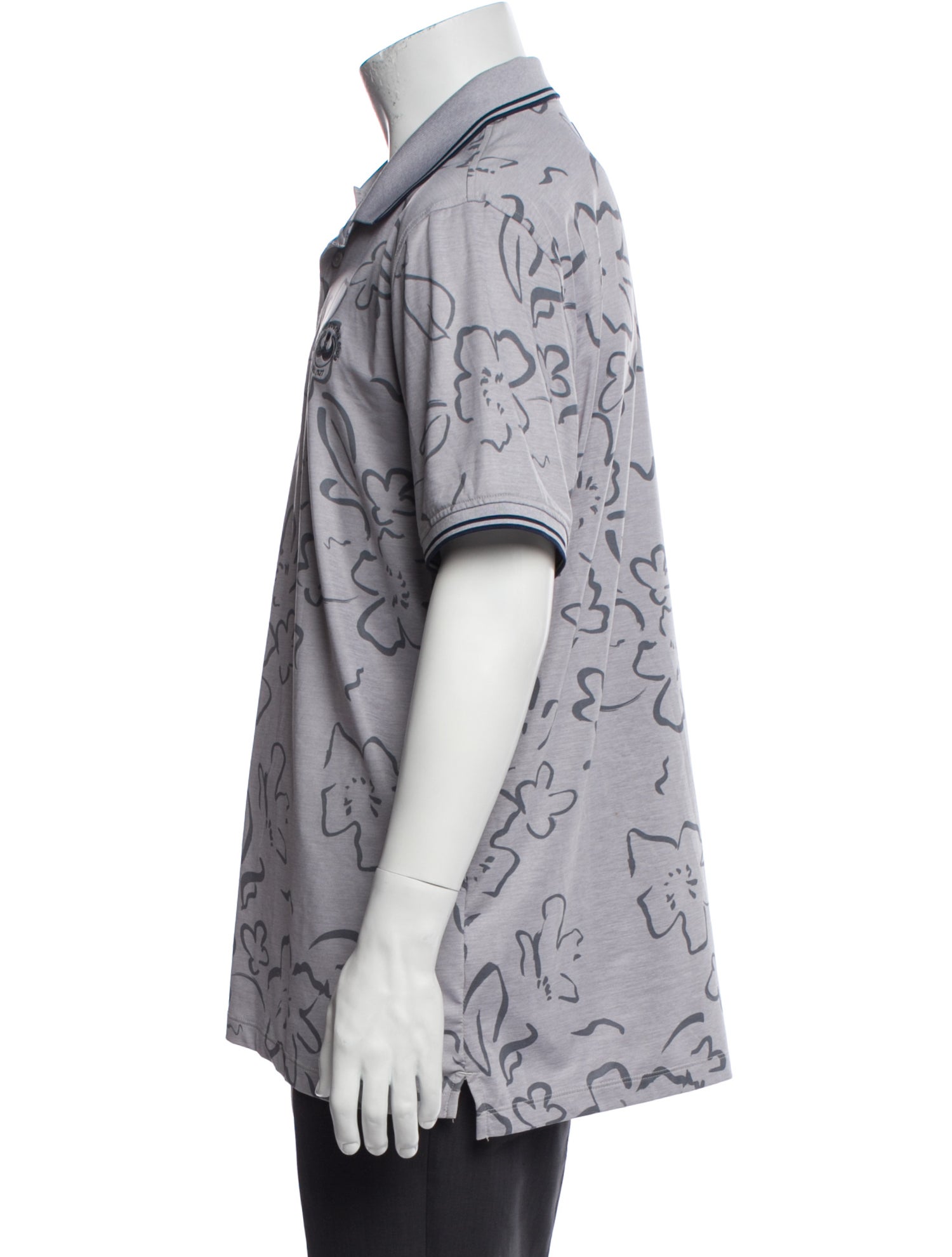 G/Fore Floral Print Collar Polo Shirt