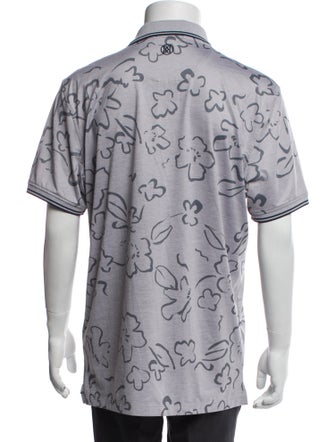 G/Fore Floral Print Collar Polo Shirt