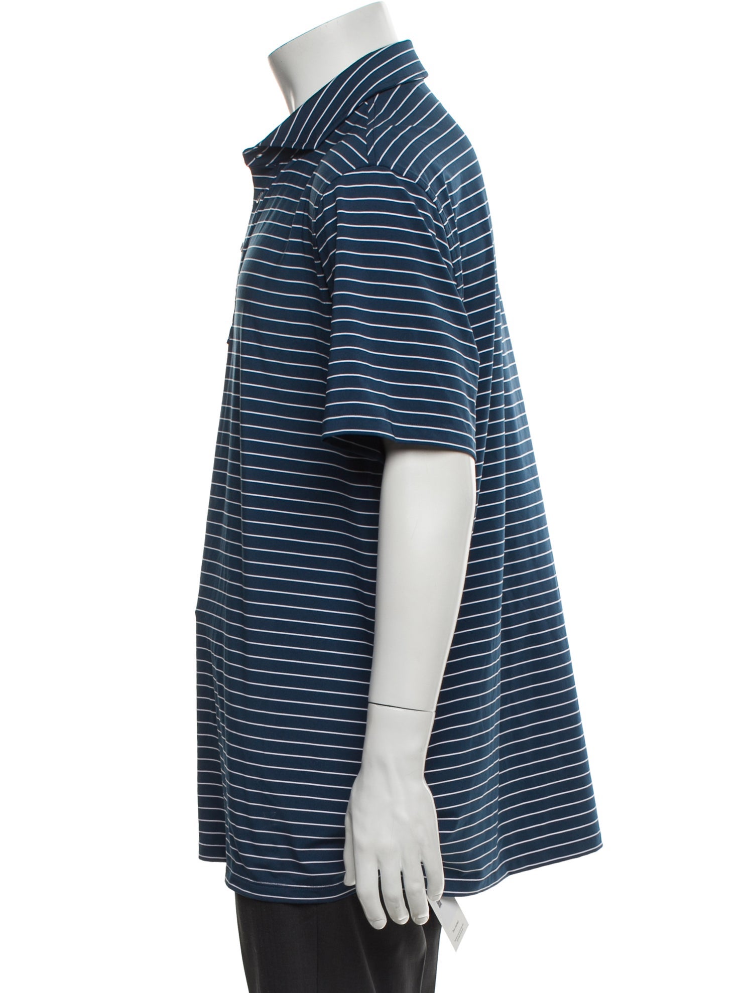 G/Fore Striped Crew Neck Polo Shirt