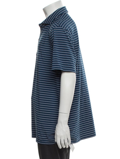 G/Fore Striped Crew Neck Polo Shirt