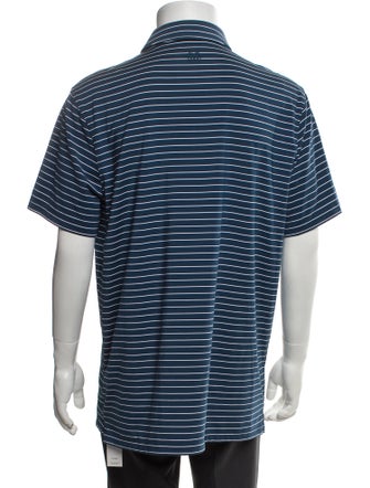 G/Fore Striped Crew Neck Polo Shirt