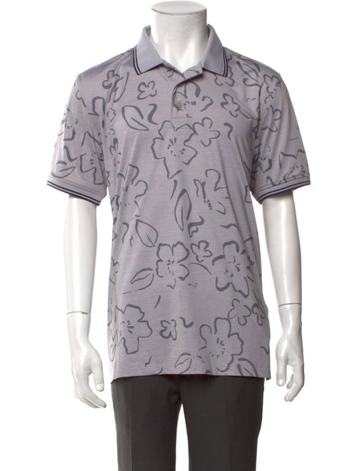 G/Fore Floral Print Collar Polo Shirt