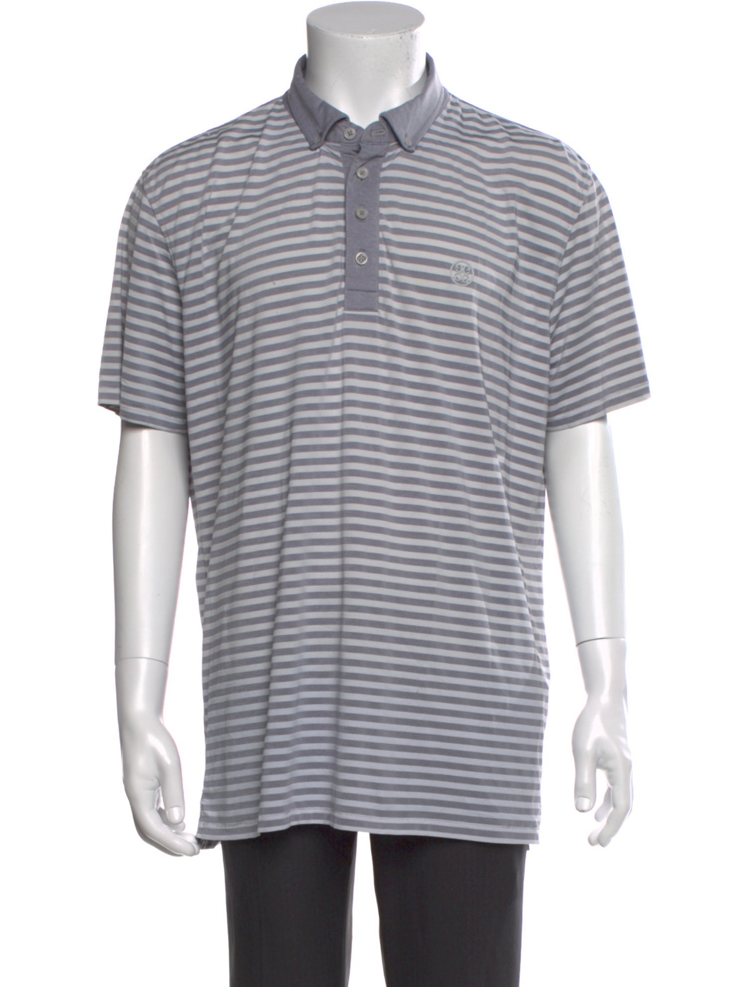 G/Fore Striped Collar Polo Shirt