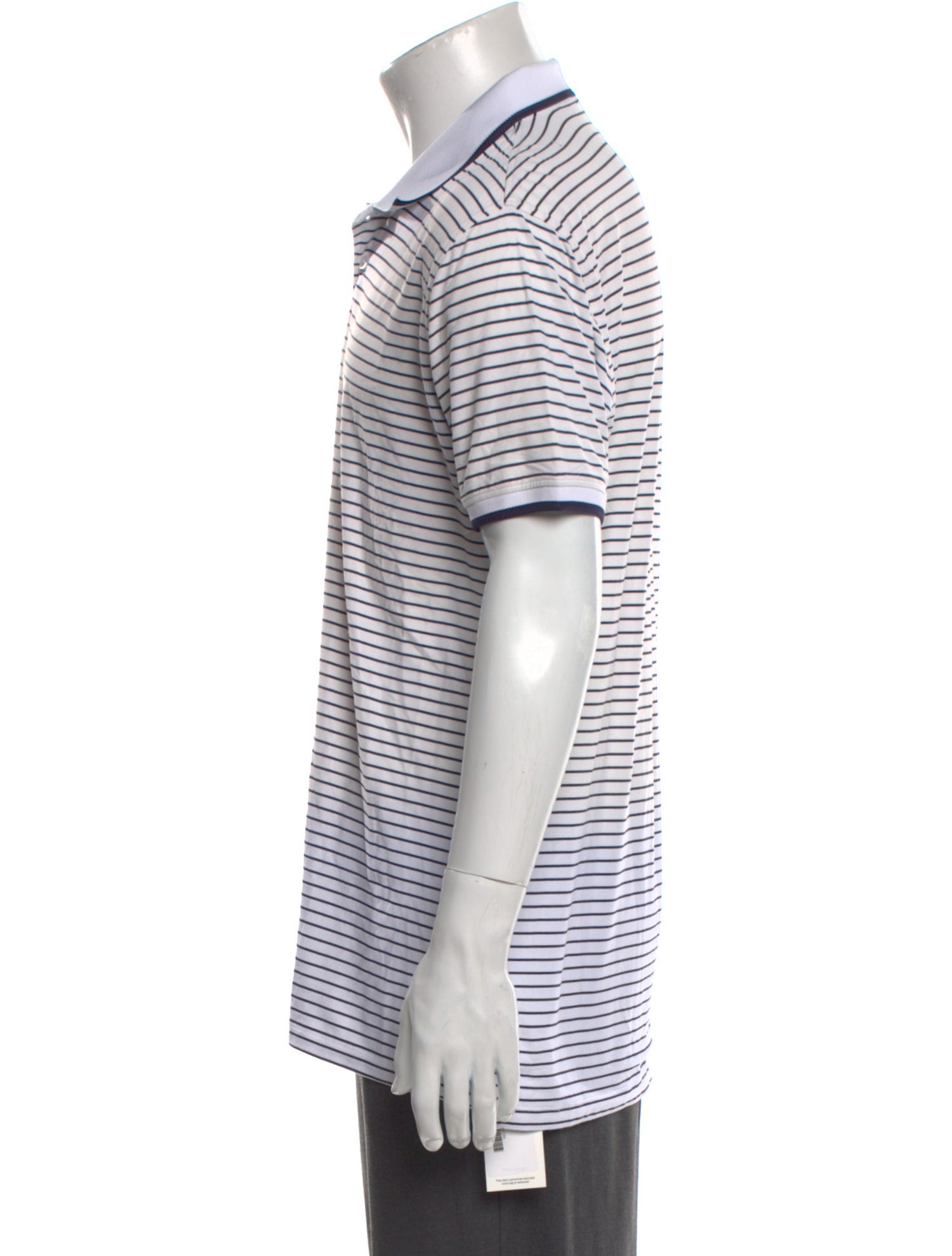 G/Fore Striped Crew Neck Polo Shirt