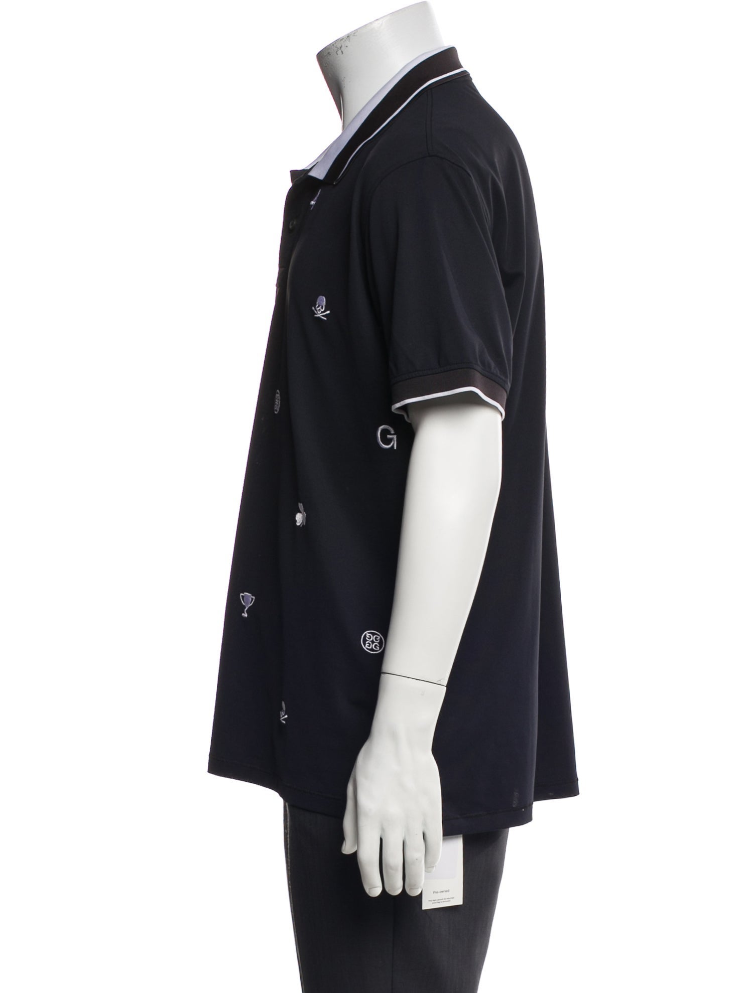 G/Fore Graphic Print Collar Polo Shirt