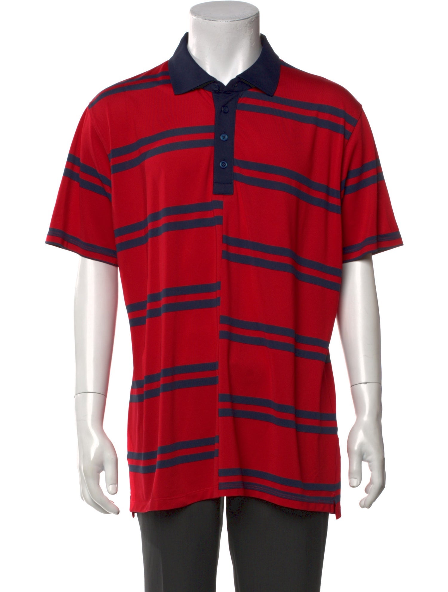 G/Fore Striped Collar Polo Shirt