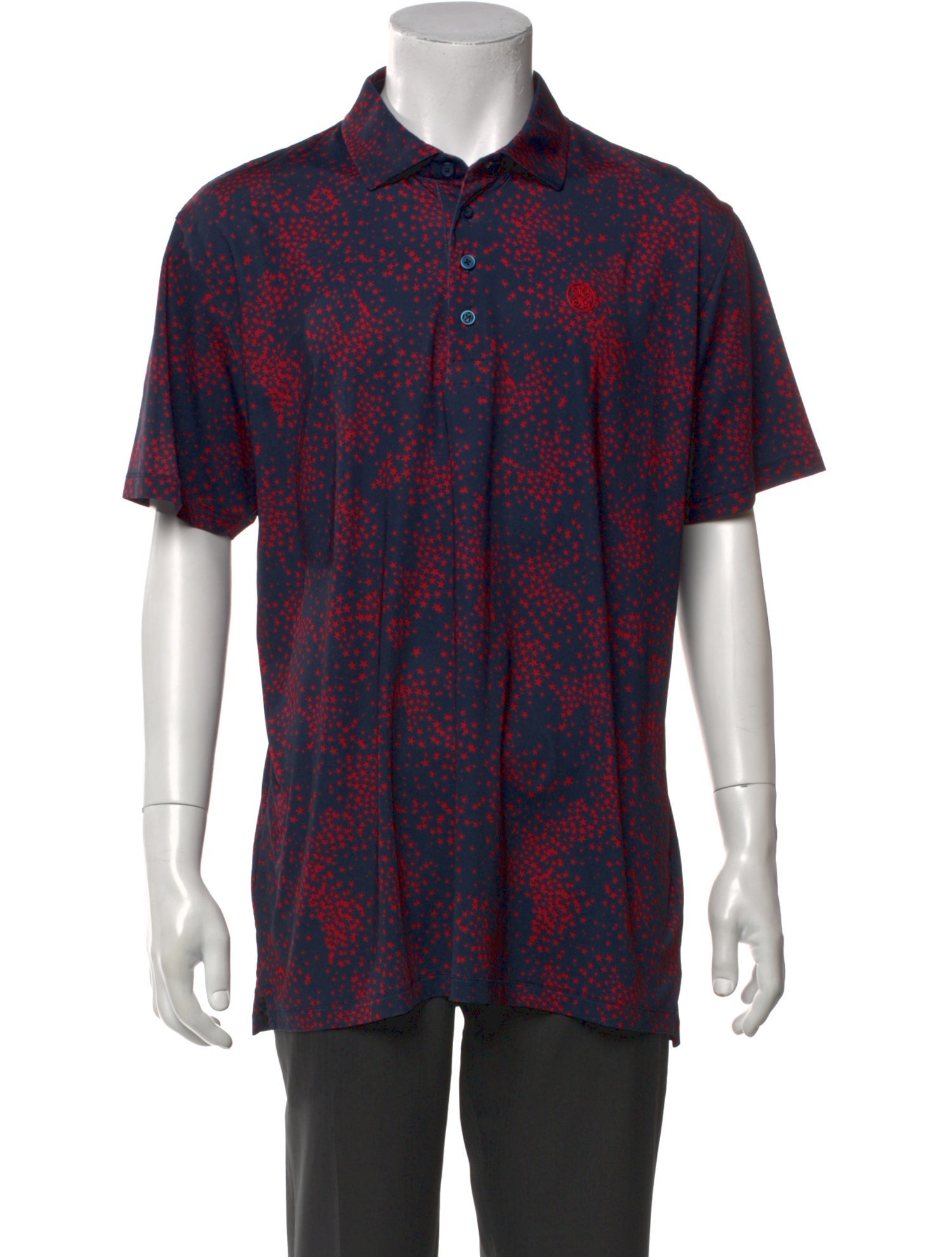 G/Fore Polka Dot Print Collar Polo Shirt
