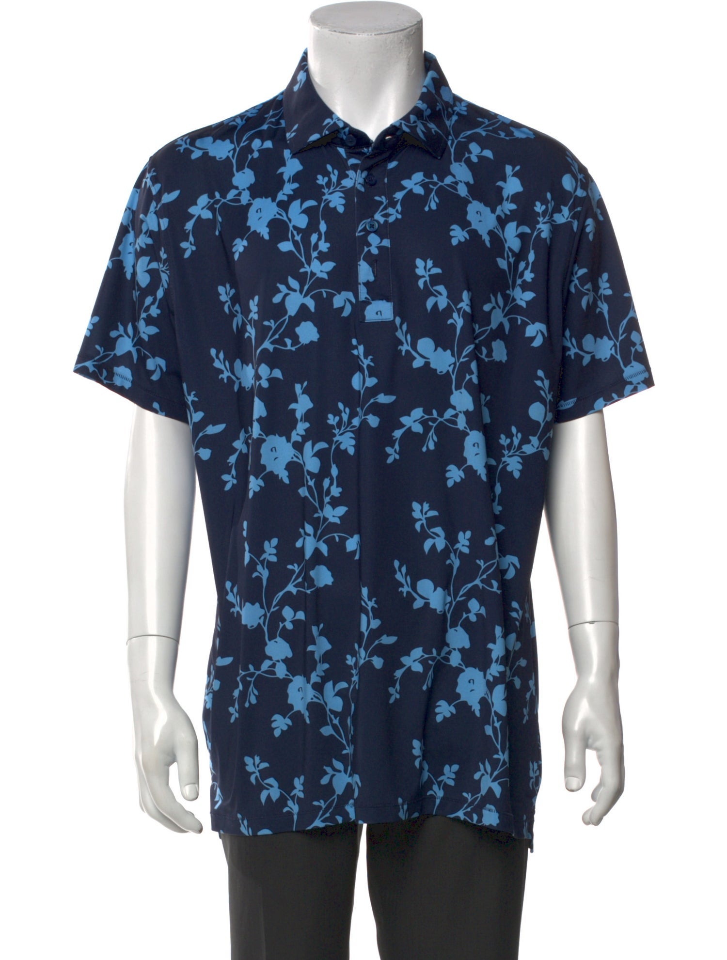 G/Fore Floral Print Collar Polo Shirt