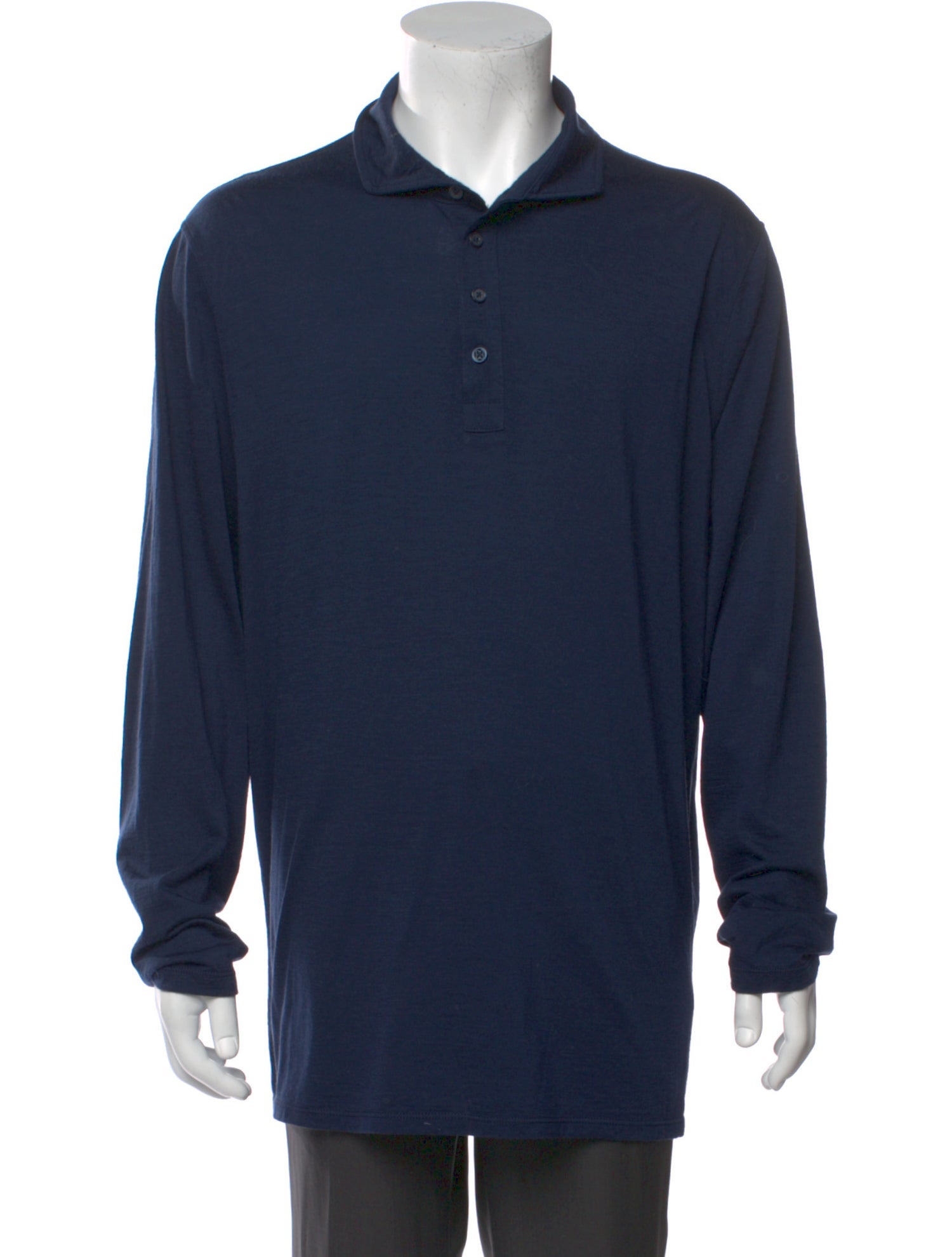 G/Fore V-Neck Long Sleeve Polo Shirt