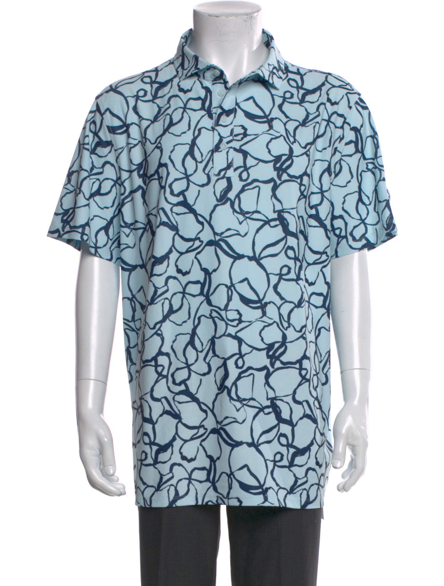 G/Fore Printed Collar Polo Shirt