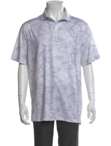 Pre-owned G/fore Camouflage Print Crew Neck Polo Shirt In Gray