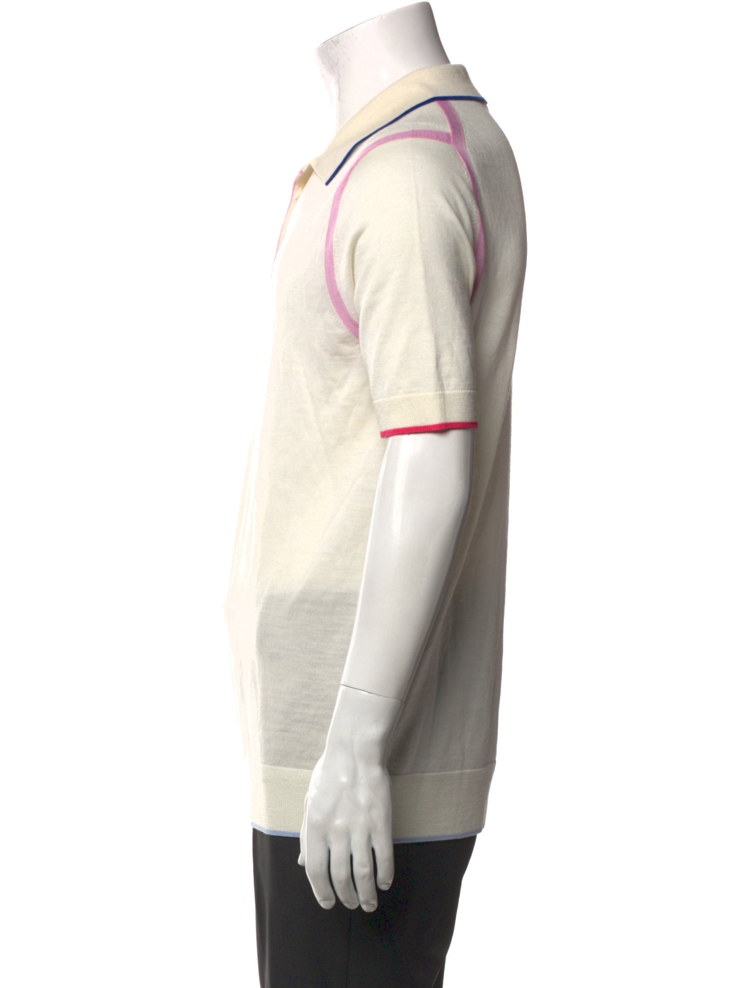 G/Fore Wool Colorblock Pattern Polo Shirt