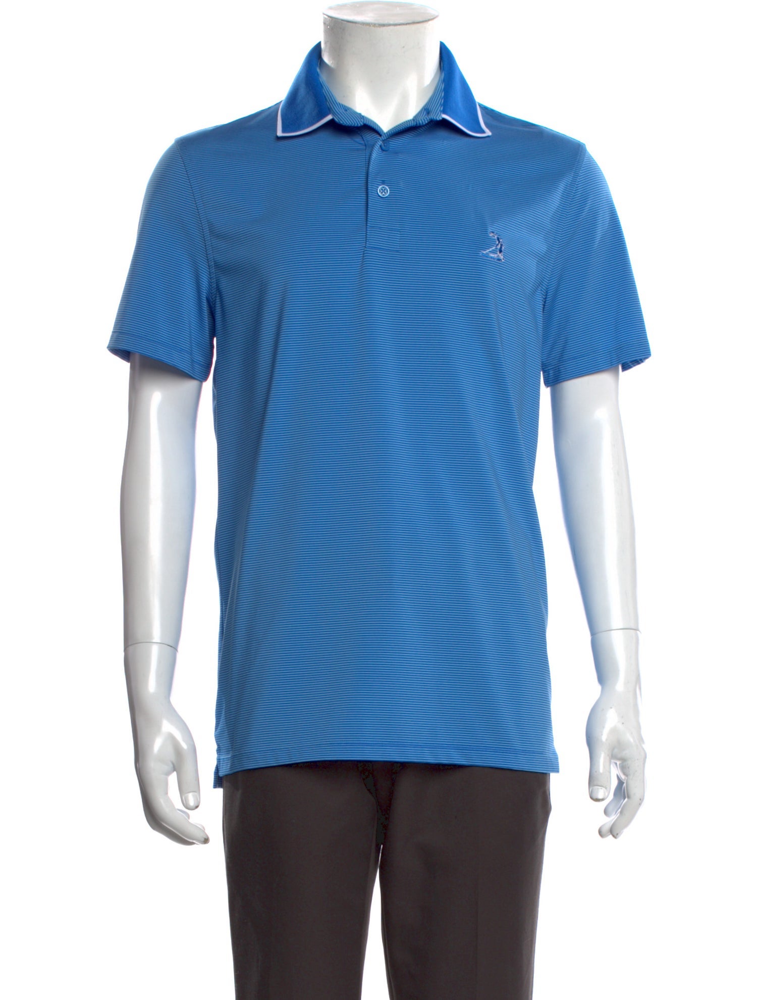G/Fore Striped Collar Polo Shirt