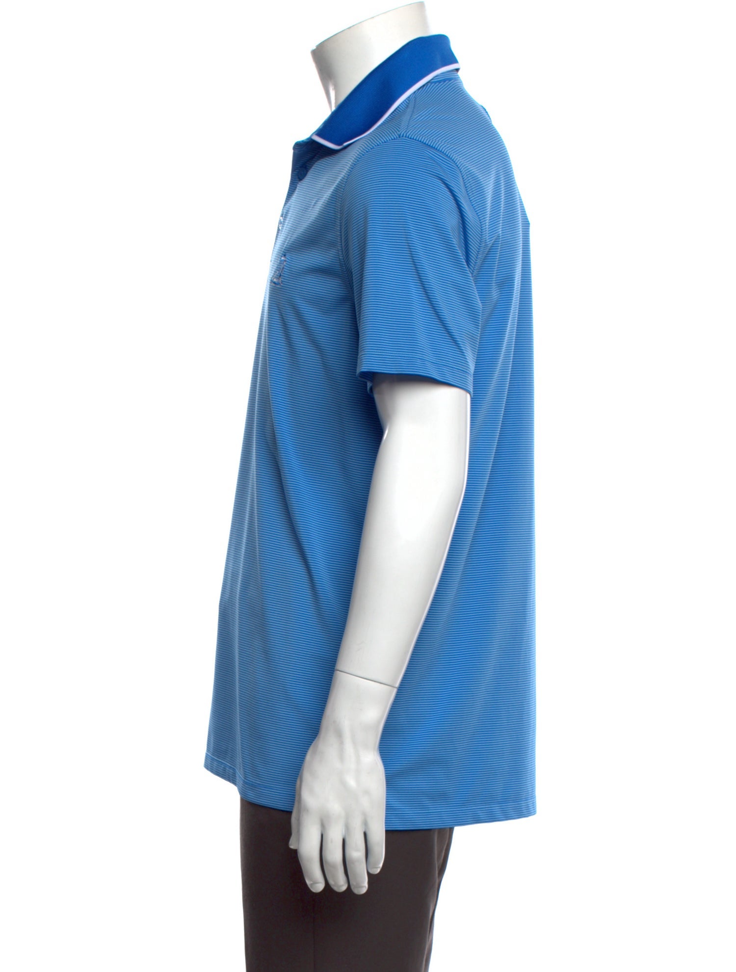 G/Fore Striped Collar Polo Shirt