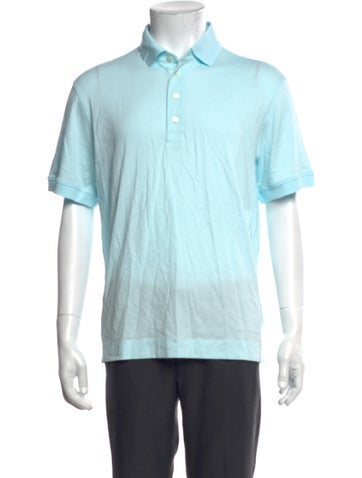 Pre-owned G/fore Collar Short Sleeve Polo Shirt In Blue