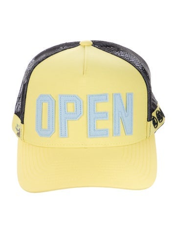 Pre-owned G/fore Cotton Embroidered Trucker Hat In Black/yellow
