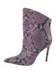 Giuliano Galiano Snakeskin Animal Print Boots