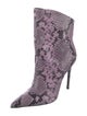 Giuliano Galiano Snakeskin Animal Print Boots