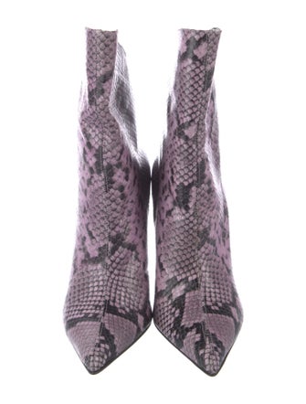Giuliano Galiano Snakeskin Animal Print Boots