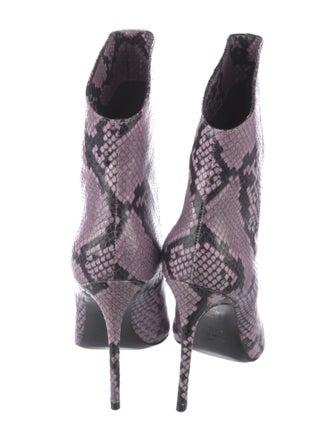 Giuliano Galiano Snakeskin Animal Print Boots