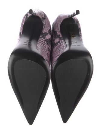 Giuliano Galiano Snakeskin Animal Print Boots