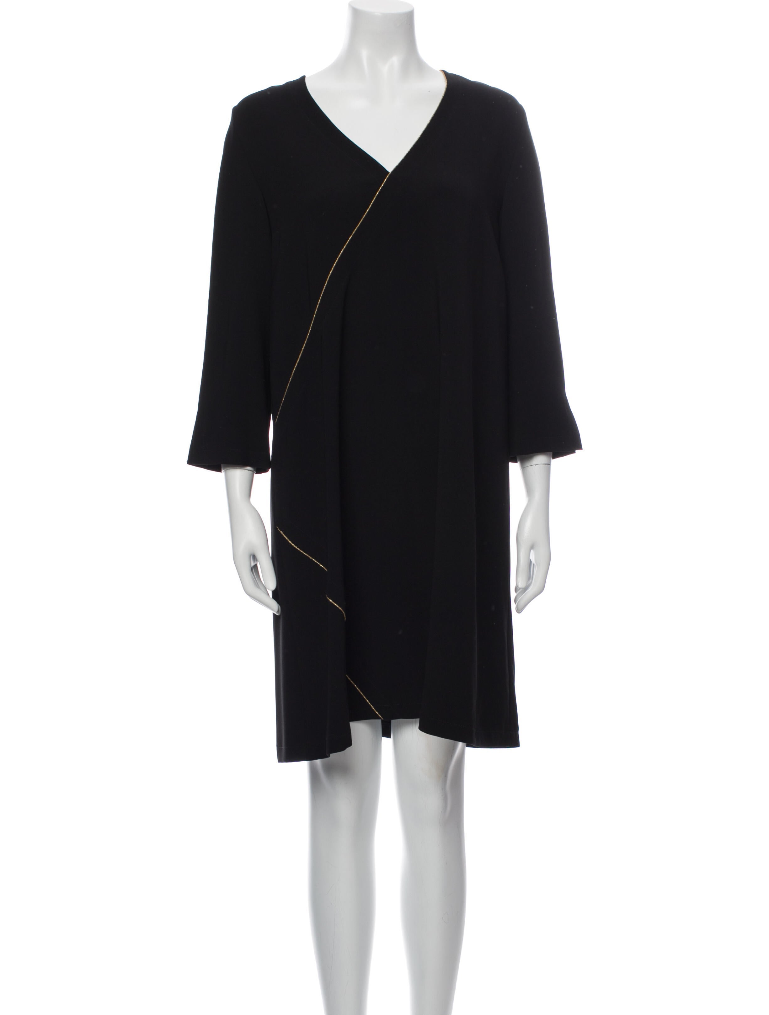 Gerald Genta V-Neck Knee-Length Dress