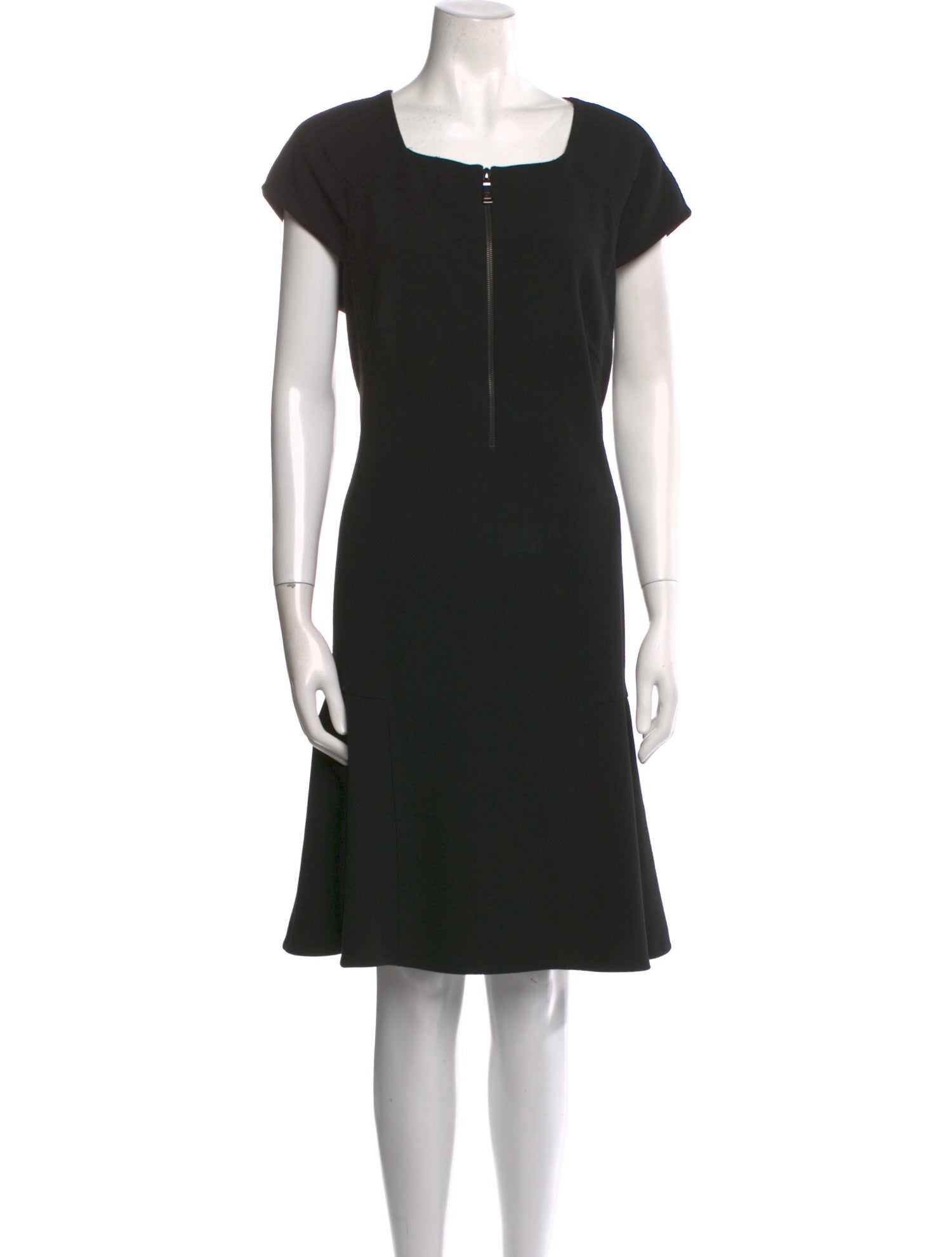 Georges Rech Square Neckline Knee-Length Dress