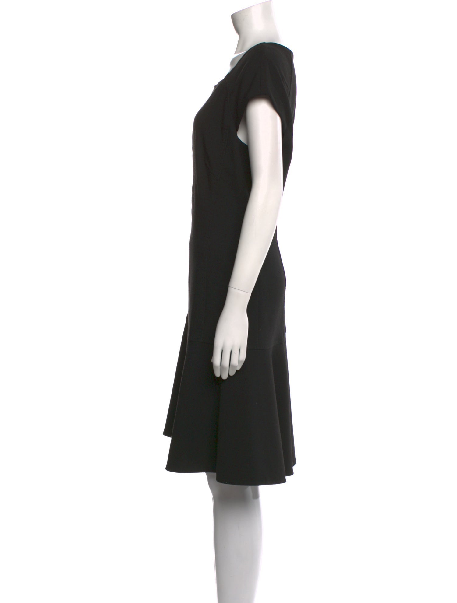 Georges Rech Square Neckline Knee-Length Dress