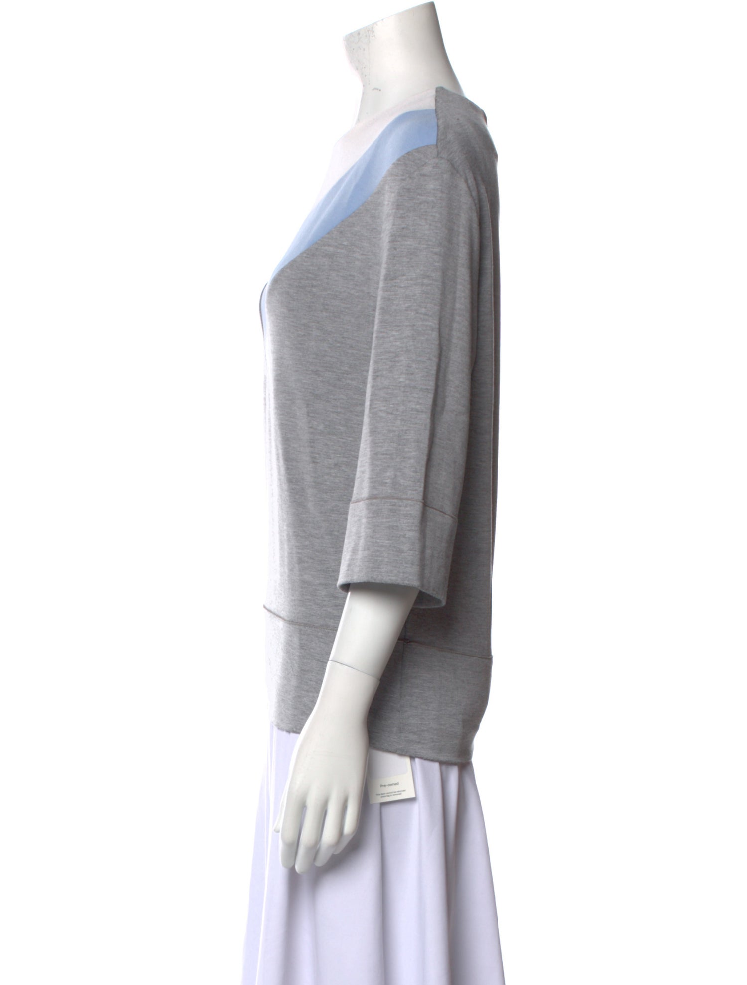 Georges Rech V-Neck Three-Quarter Sleeve Sweatshirt