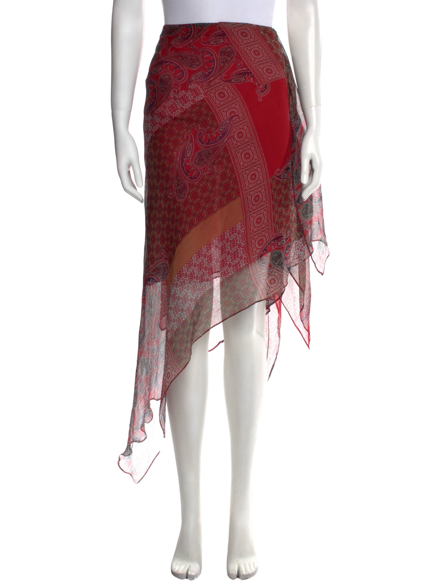 Georges Rech Silk Midi Length Skirt