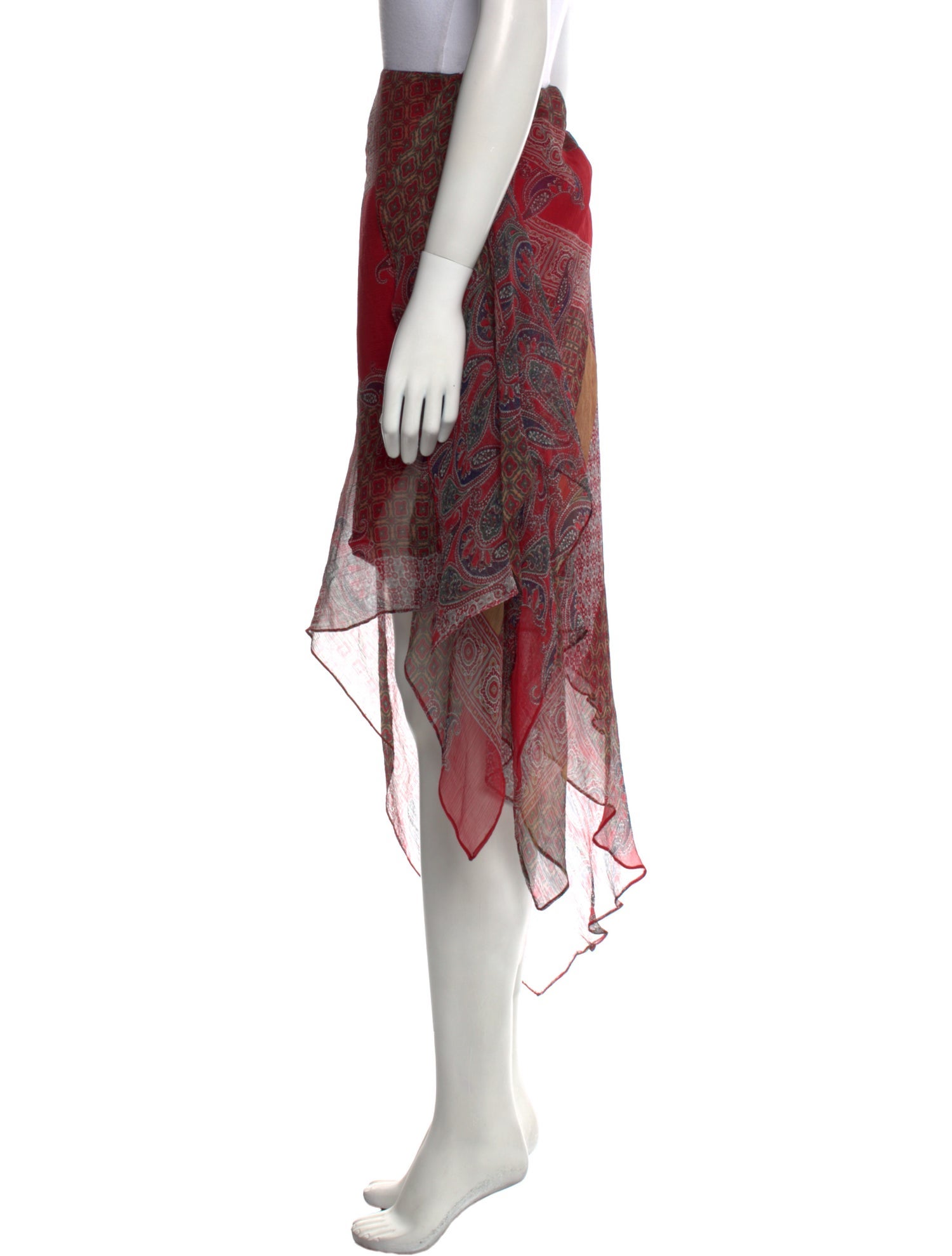 Georges Rech Silk Midi Length Skirt