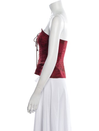 Georges Rech Linen Printed Crop Top