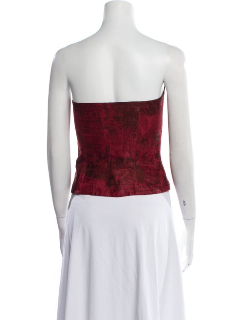 Georges Rech Linen Printed Crop Top