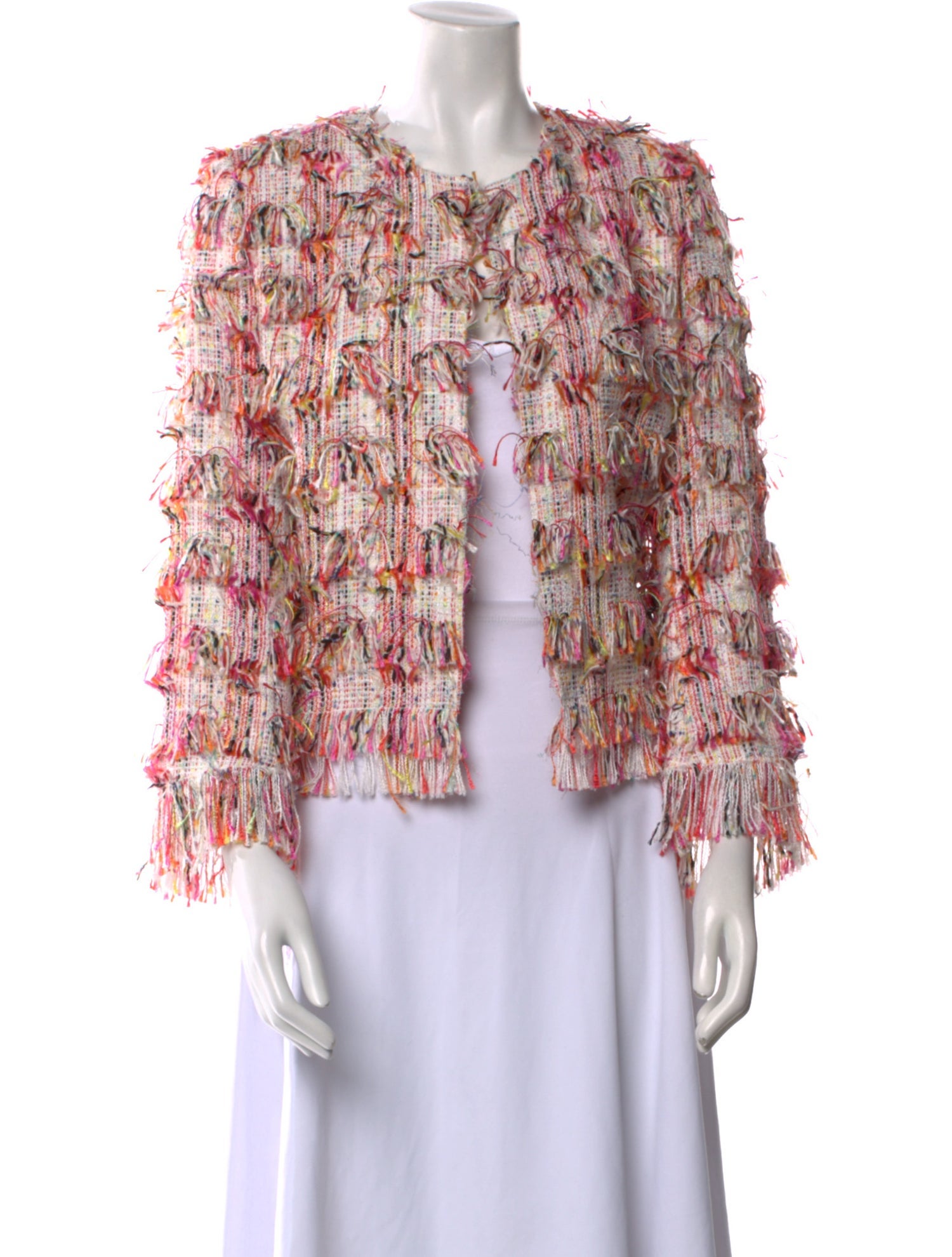 Georges Rech Tweed Pattern Crew Neck Blouse