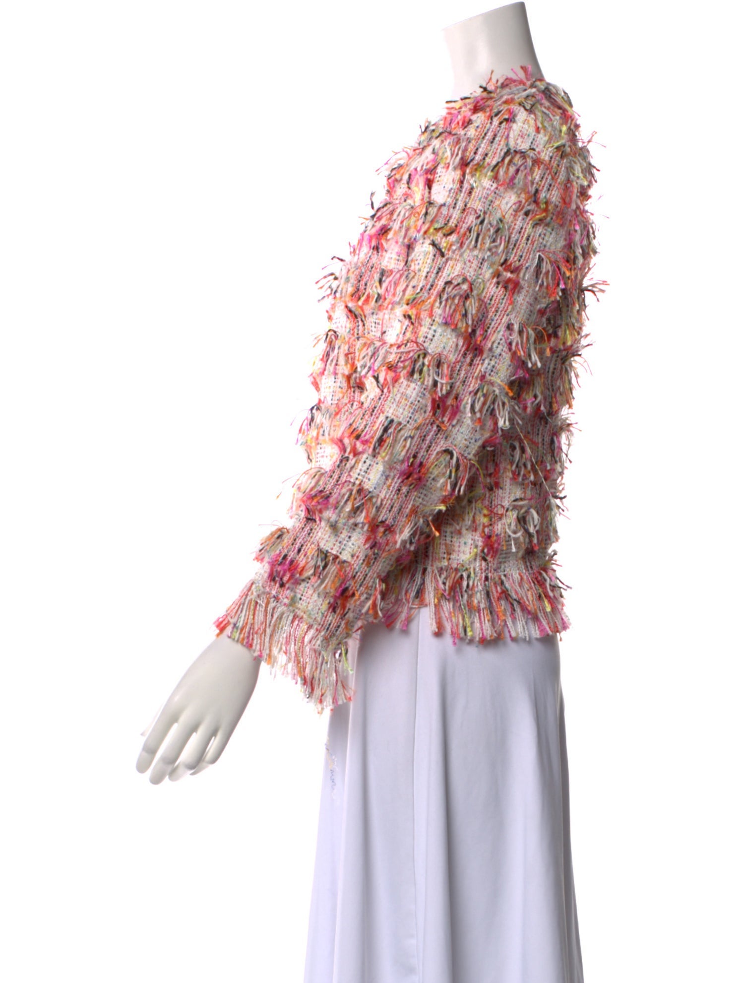 Georges Rech Tweed Pattern Crew Neck Blouse