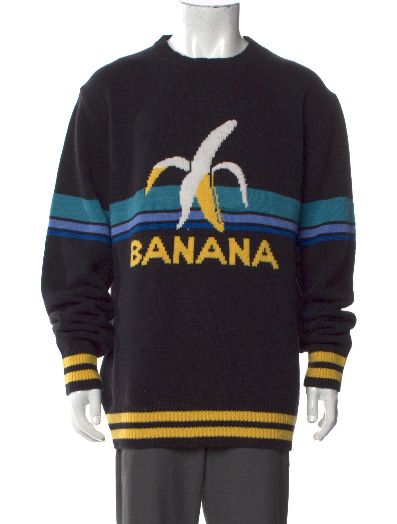 Gyles & George Wool Graphic Print Pullover