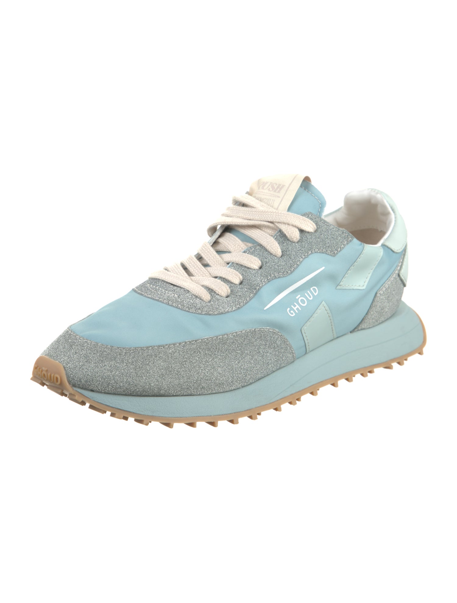 Ghoud Leather Colorblock Pattern Athletic Sneakers