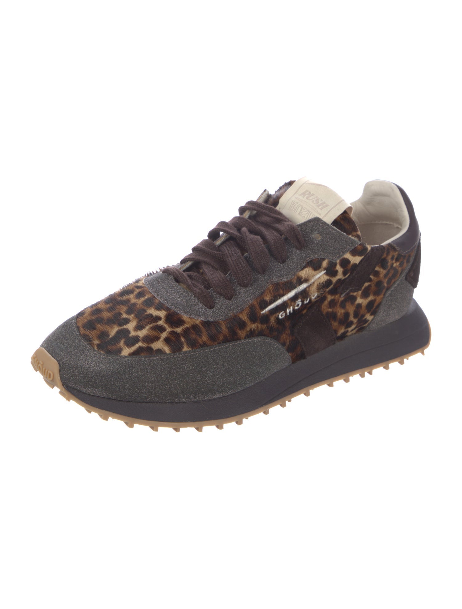 Ghoud Leather Animal Print Sneakers