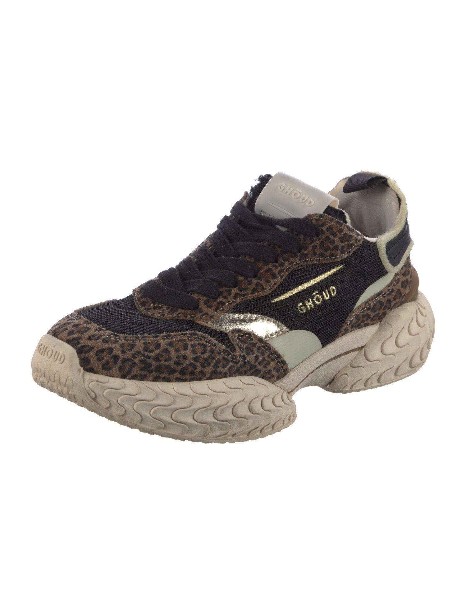 Ghoud Leather Animal Print Sneakers