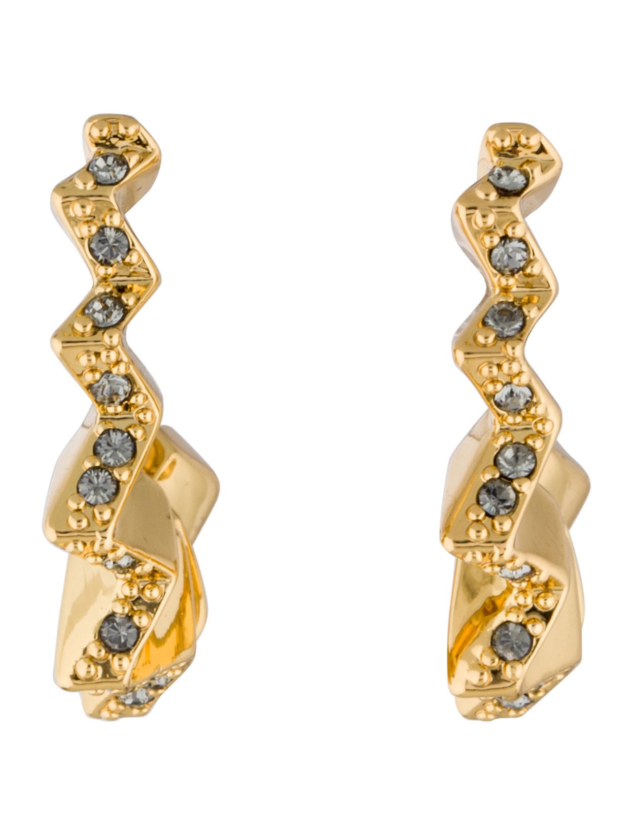 Giles Brother Crystal Ray Zig Zag Hoop Earrings Wgi20336 The Crystal Ray Zig Zag Hoop Earrings