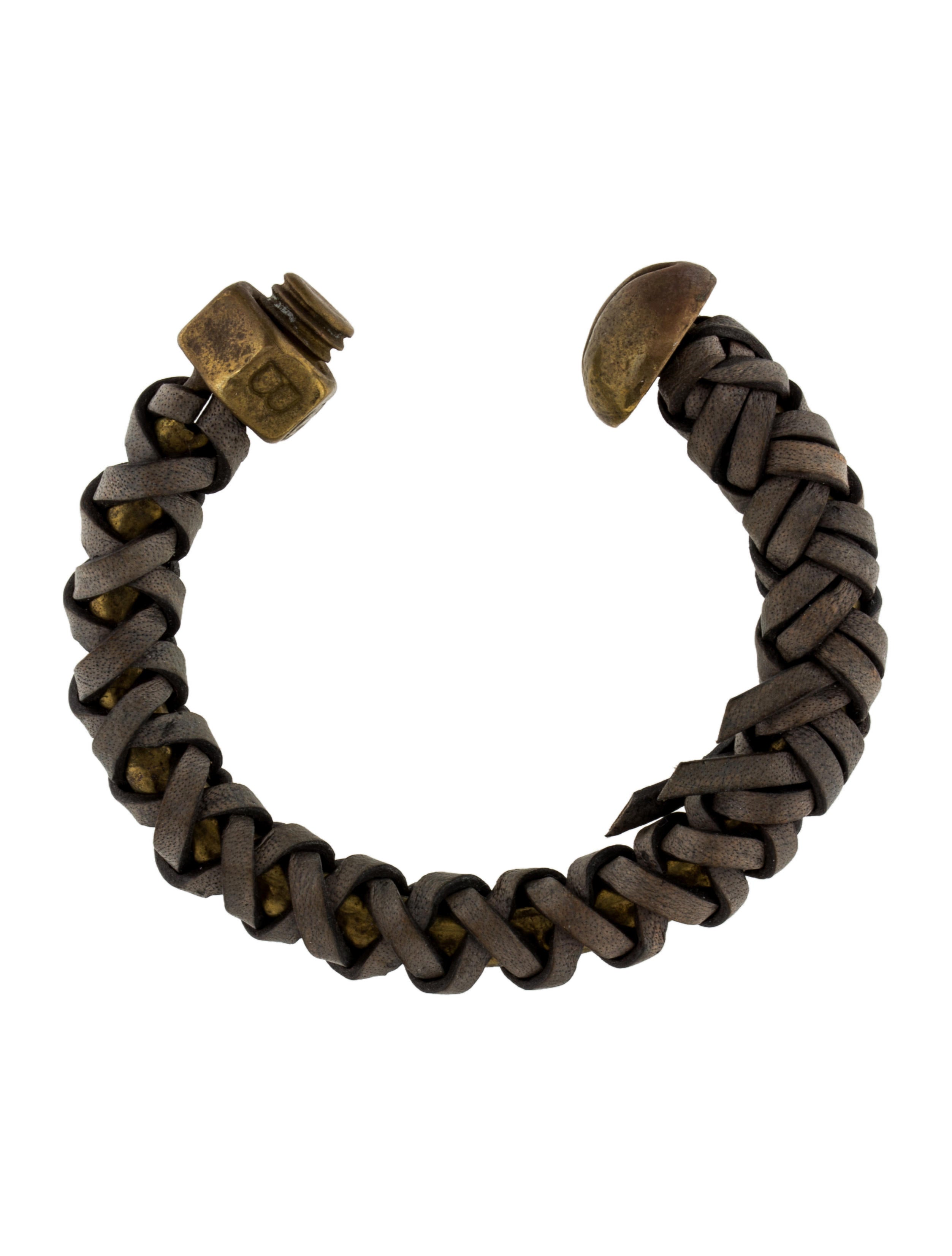 Giles & Brother Nut & Bolt Leather Cuff Bracelet Bracelets WGI20621
