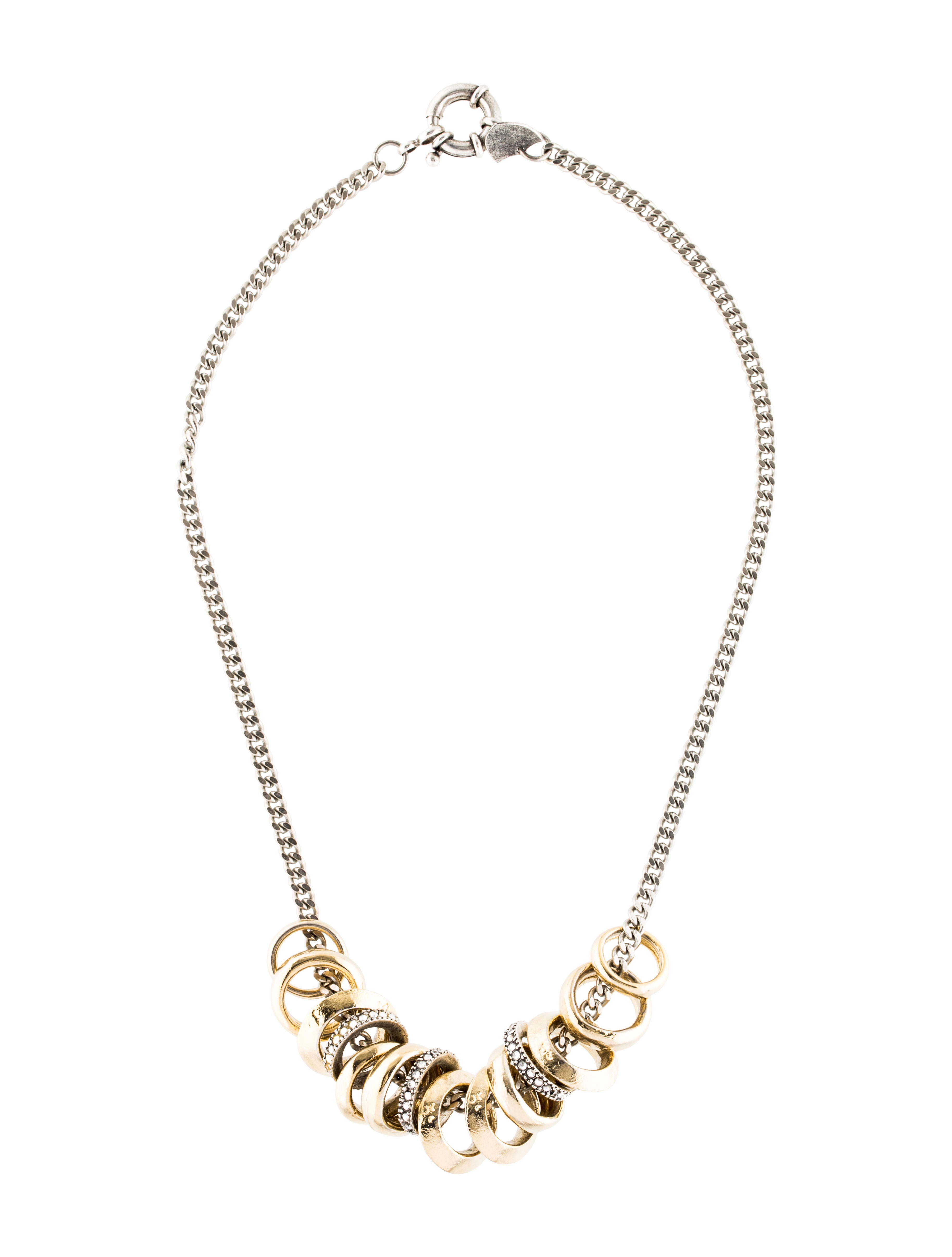 crystal ring collar necklace