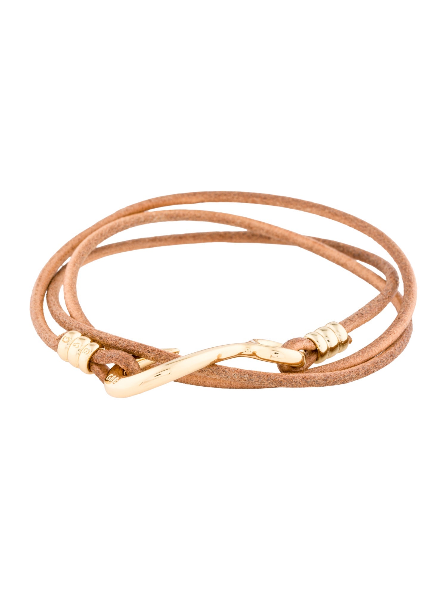 Giles & Brother Leather Hook Wrap Bracelet