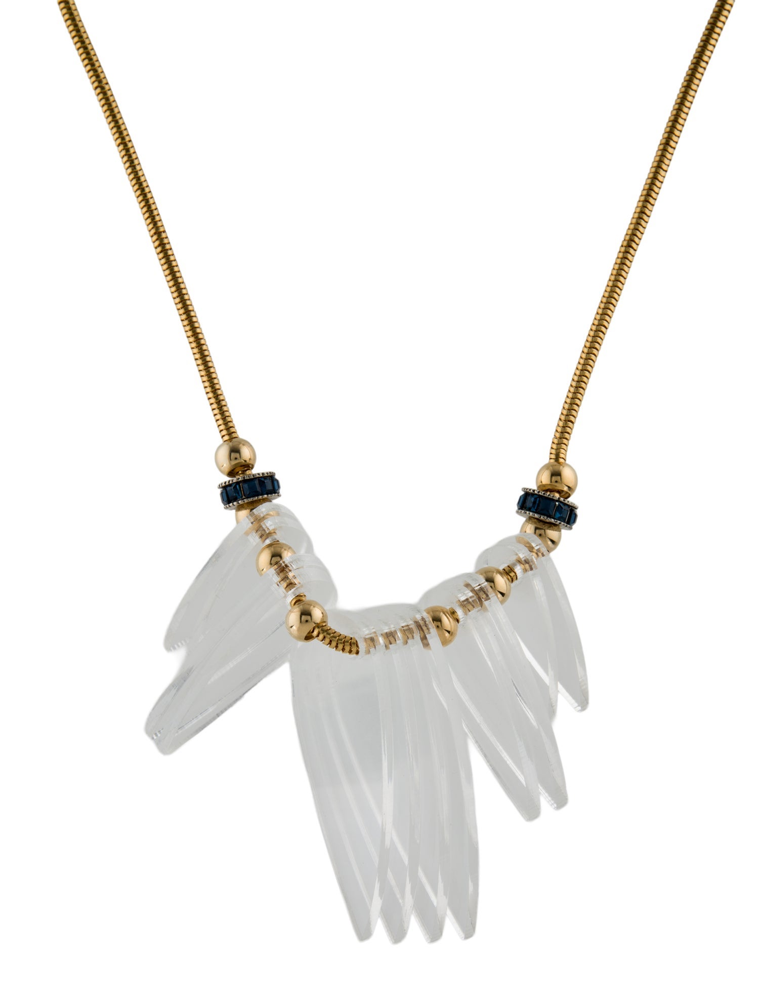 Giles & Brother Crystal & Acrylic Collar Necklace