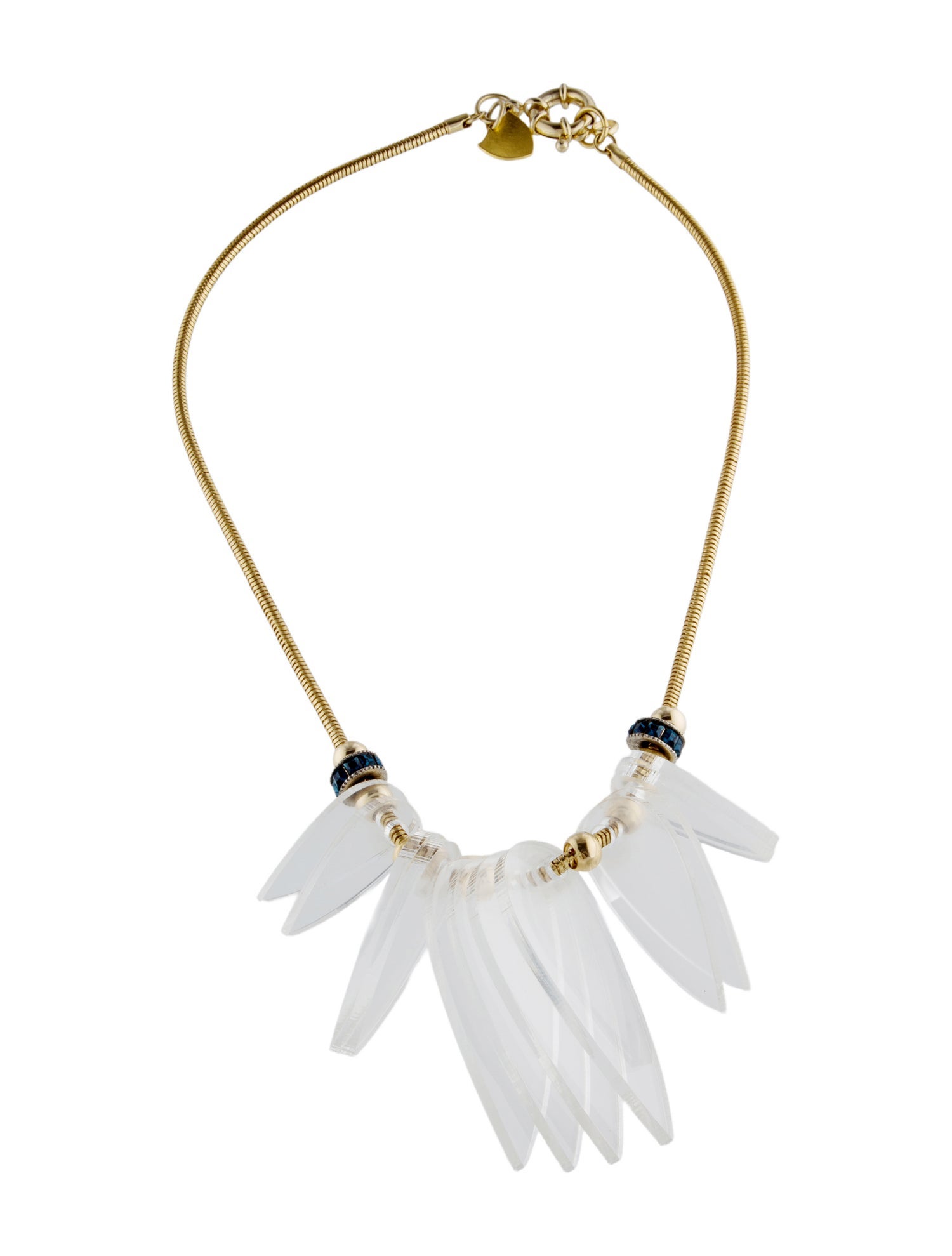Giles & Brother Acrylic & Crystal Ice Wing Collar Necklace