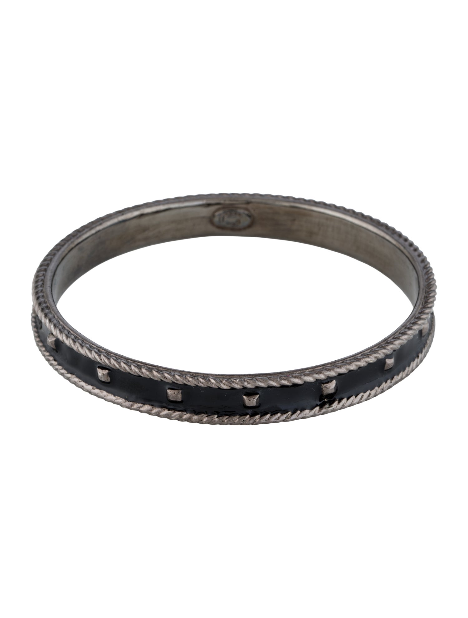 Giles & Brother Enamel Studded Bangle Bracelet