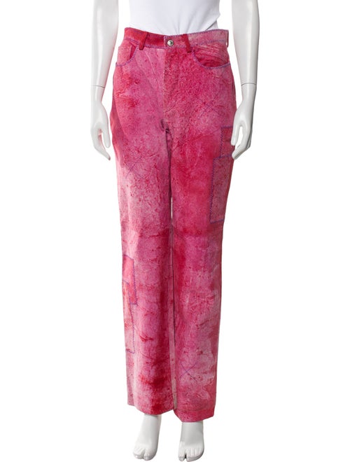 GIGLI Leather Straight Leg Pants