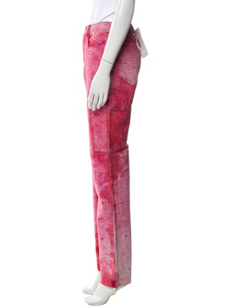 GIGLI Leather Straight Leg Pants