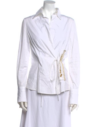 Gianfranco Ferre Studio Long Sleeve Button-Up Top